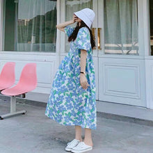 Carregar imagem no visualizador da galeria, Vestidos Maternidade Linha Solta, Manga Curta, Roupas para Mulheres Grávidas, Vestido Floral