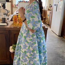 Carregar imagem no visualizador da galeria, Vestidos Maternidade Linha Solta, Manga Curta, Roupas para Mulheres Grávidas, Vestido Floral