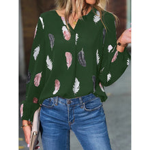Carregar imagem no visualizador da galeria, Blusas Camisas Para Mulheres Elegantes, Manga Longa, Padrão Estampado