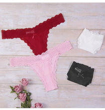 Carregar imagem no visualizador da galeria, Calcinha Feminina Renda Floral, Cintura Baixa Respirável, Sólida e Transparente