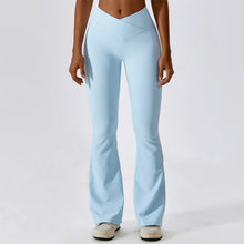 Carregar imagem no visualizador da galeria, Calças de Yoga Cintura Alta, Leggings Flare, Pernas Largas, Treino Fitness, Esportes, Dança Latina