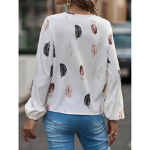 Carregar imagem no visualizador da galeria, Blusas Camisas Para Mulheres Elegantes, Manga Longa, Padrão Estampado