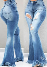 Carregar imagem no visualizador da galeria, Calças Jeans Feminino 2026: Moda Brancas Desgastadas, Cintura Alta, Efeito Emagrecedor