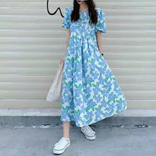 Carregar imagem no visualizador da galeria, Vestidos Maternidade Linha Solta, Manga Curta, Roupas para Mulheres Grávidas, Vestido Floral