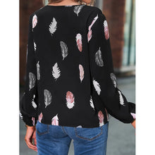 Carregar imagem no visualizador da galeria, Blusas Camisas Para Mulheres Elegantes, Manga Longa, Padrão Estampado