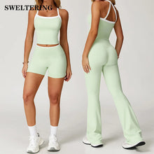 Carregar imagem no visualizador da galeria, Conjunto de Yoga Nu Sentimento, Roupas de Ginásio Push Up Fitness, Conjuntos Sportwear Leggings