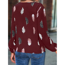 Carregar imagem no visualizador da galeria, Blusas Camisas Para Mulheres Elegantes, Manga Longa, Padrão Estampado
