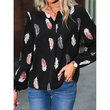 Carregar imagem no visualizador da galeria, Blusas Camisas Para Mulheres Elegantes, Manga Longa, Padrão Estampado
