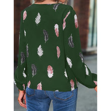 Carregar imagem no visualizador da galeria, Blusas Camisas Para Mulheres Elegantes, Manga Longa, Padrão Estampado