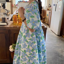 Carregar imagem no visualizador da galeria, Vestidos Maternidade Linha Solta, Manga Curta, Roupas para Mulheres Grávidas, Vestido Floral