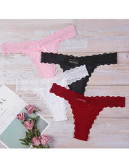 Carregar imagem no visualizador da galeria, Calcinha Feminina Renda Floral, Cintura Baixa Respirável, Sólida e Transparente