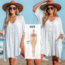 Carregar imagem no visualizador da galeria, Vestido Saída de Praia, Piscina e Férias. Feito em Crochê, Acabamento com Franjas  Branca
