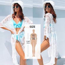 Carregar imagem no visualizador da galeria, Vestido Saída de Praia, Piscina e Férias. Feito em Crochê, Acabamento com Franjas  Branca
