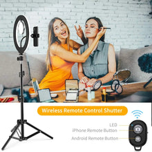 Carregar imagem no visualizador da galeria, Anel de Iluminação com Tripé Para Selfie, Estúdios e Vídeos ao Vivo
