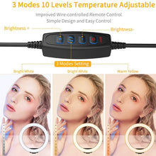 Carregar imagem no visualizador da galeria, Anel de Iluminação com Tripé Para Selfie, Estúdios e Vídeos ao Vivo
