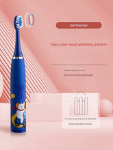 Carregar imagem no visualizador da galeria, Escova de Dentes Elétrica Automática, Bateria Recarregável, Pelos Macio, para Crianças
