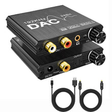 Carregar imagem no visualizador da galeria, Conversor de Áudio Digital para Analógico com Ajuste de Graves e Volume, Coaxial Óptico para Rca
