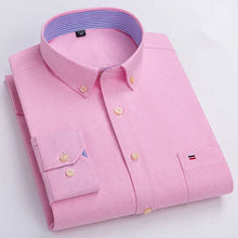 Carregar imagem no visualizador da galeria, Camisa Masculina 100% Algodão, Manga Comprida, Cores Lisa e Xadrez, Estampa Regular (gh)
