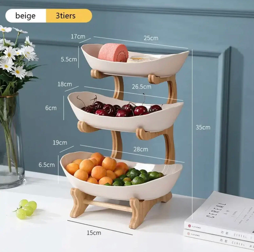 Cesta de Frutas Estilo Moderno e Criativo, Suporte De Bolo, Saladeira, 2 ou 3 Camadas