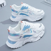 Carregar imagem no visualizador da galeria, Tênis Feminino Planos Plataforma, Sapatos Verdes Formadores casuais tênis grossos

