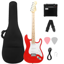 Carregar imagem no visualizador da galeria, Guitarra Elétrica com Amplificador e Acessórios: 6 cordas, bolsa e alça
