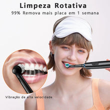 Carregar imagem no visualizador da galeria, Escova de Dentes Elétrica Rotativa, Bateria Recarregável e Cabeças para Substituição
