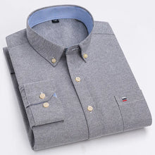 Carregar imagem no visualizador da galeria, Camisa Masculina 100% Algodão, Manga Comprida, Cores Lisa e Xadrez, Estampa Regular (ab)
