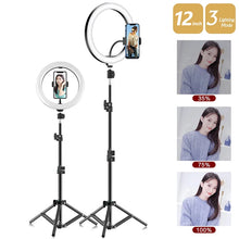 Carregar imagem no visualizador da galeria, Anel de Iluminação com Tripé Para Selfie, Estúdios e Vídeos ao Vivo
