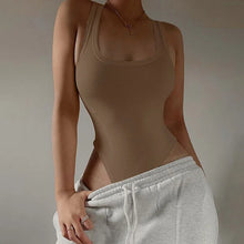 Carregar imagem no visualizador da galeria, Bodysuit de Malha sem Mangas, Verão Quente, Bodycon Fora do Ombro
