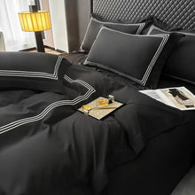 Carregar imagem no visualizador da galeria, Camas: Conjunto Ultramacio de Microfibra, Linhas Bordadas e Fronhas Fecho de Zíper
