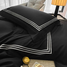 Carregar imagem no visualizador da galeria, Camas: Conjunto Ultramacio de Microfibra, Linhas Bordadas e Fronhas Fecho de Zíper
