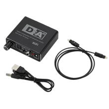Carregar imagem no visualizador da galeria, Conversor de Áudio Digital para Analógico, Saídas de Áudio RCA, Entrada Coaxial Óptica
