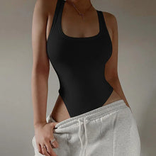 Carregar imagem no visualizador da galeria, Bodysuit de Malha sem Mangas, Verão Quente, Bodycon Fora do Ombro

