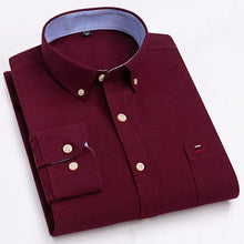 Carregar imagem no visualizador da galeria, Camisa Masculina 100% Algodão, Manga Comprida, Cores Lisa e Xadrez, Estampa Regular (cd)

