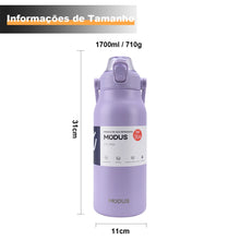 Carregar imagem no visualizador da galeria, Garrafa Térmica Duplo Vácuo, Aço Inoxidável, Grande Capacidade
