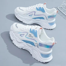 Carregar imagem no visualizador da galeria, Tênis Feminino Planos Plataforma, Sapatos Verdes Formadores casuais tênis grossos
