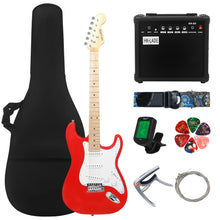 Carregar imagem no visualizador da galeria, Guitarra Elétrica com Amplificador e Acessórios: 6 cordas, bolsa e alça
