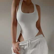 Carregar imagem no visualizador da galeria, Bodysuit de Malha sem Mangas, Verão Quente, Bodycon Fora do Ombro
