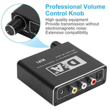Carregar imagem no visualizador da galeria, Conversor de Áudio Digital para Analógico, Saídas de Áudio RCA, Entrada Coaxial Óptica
