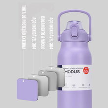 Carregar imagem no visualizador da galeria, Garrafa Térmica Duplo Vácuo, Aço Inoxidável, Grande Capacidade
