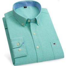 Carregar imagem no visualizador da galeria, Camisa Masculina 100% Algodão, Manga Comprida, Cores Lisa e Xadrez, Estampa Regular (cd)
