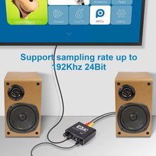 Carregar imagem no visualizador da galeria, Conversor de Áudio Digital para Analógico, Saídas de Áudio RCA, Entrada Coaxial Óptica
