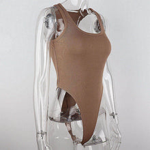 Carregar imagem no visualizador da galeria, Bodysuit de Malha sem Mangas, Verão Quente, Bodycon Fora do Ombro
