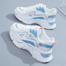 Carregar imagem no visualizador da galeria, Tênis Feminino Planos Plataforma, Sapatos Verdes Formadores casuais tênis grossos
