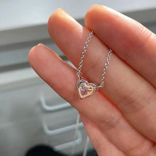 Carregar imagem no visualizador da galeria, Colar com Pingente de Moissanite em Forma de Coração, 2/4 Quilates, Prata Esterlina 925
