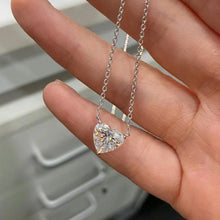 Carregar imagem no visualizador da galeria, Colar com Pingente de Moissanite em Forma de Coração, 2/4 Quilates, Prata Esterlina 925
