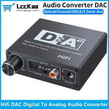 Carregar imagem no visualizador da galeria, Conversor de Áudio Digital para Analógico, Saídas de Áudio RCA, Entrada Coaxial Óptica
