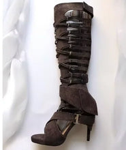 Carregar imagem no visualizador da galeria, Botas Modelo Sexy Passarela, Joelho-Alto, Saltos Grossos, Botas Longas
