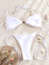 Carregar imagem no visualizador da galeria, Biquinis duas Peças Impressão beachwear, Feminino Push Up Maiô, Conjunto de Banho
