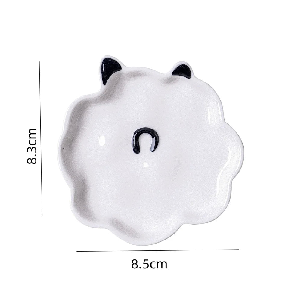 Tigela de Arroz e Sopa,  Conjunto de Louças de Porcelana, Prato de Lanche com Desenho